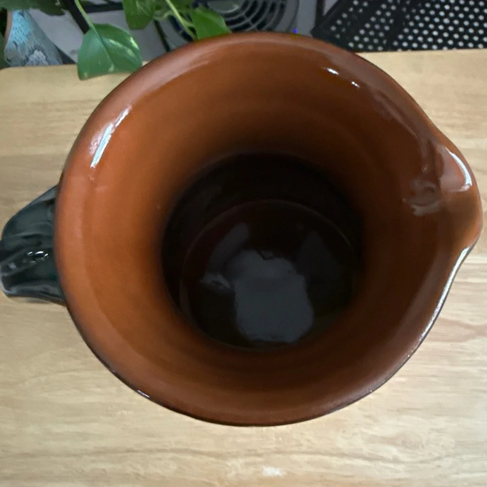 Pier 1 Imports Sunflower Pitcher Hand Painted Terracotta Tuscan Farmhouse